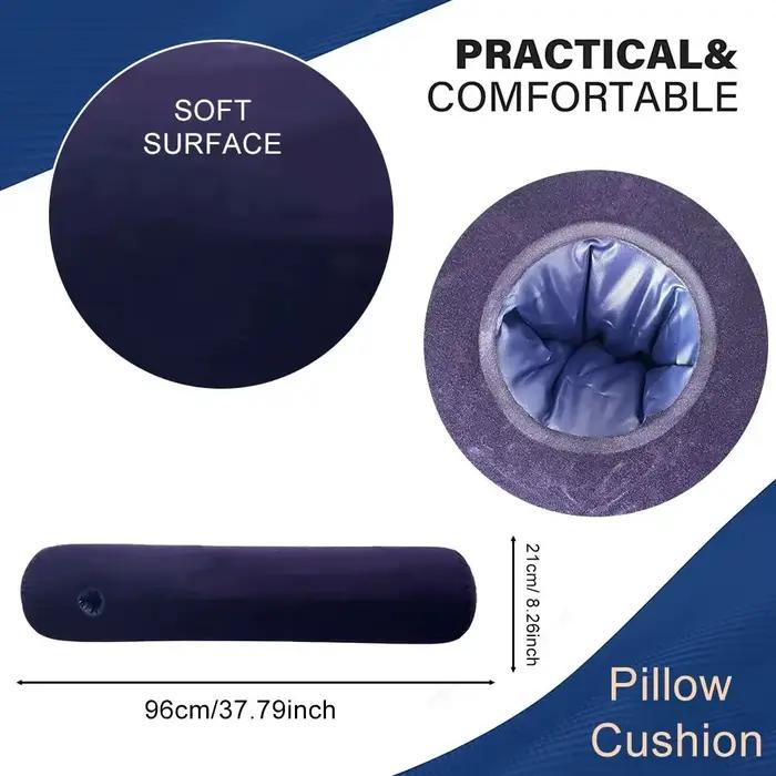 Coussin cylindrique gonflable - Coussin de nuque pour voiture, support de siège, soutien orthopédique de la nuque pour les voyages, le bureau et la maison
