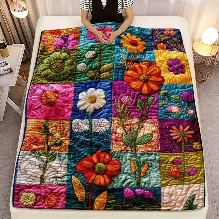 Couette florale colorée