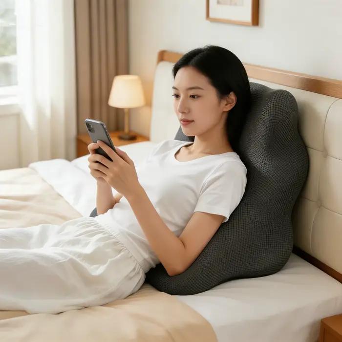 Oreiller cervical ergonomique en mousse à mémoire de forme à récupération lente