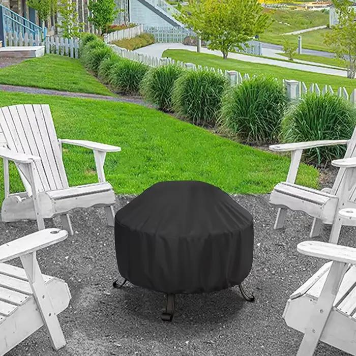 Couverture de foyer extérieure imperméable à cordon
