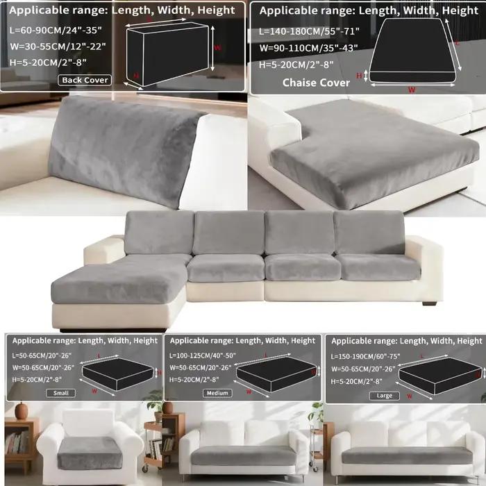 Housses de coussin de siège de canapé en peluche