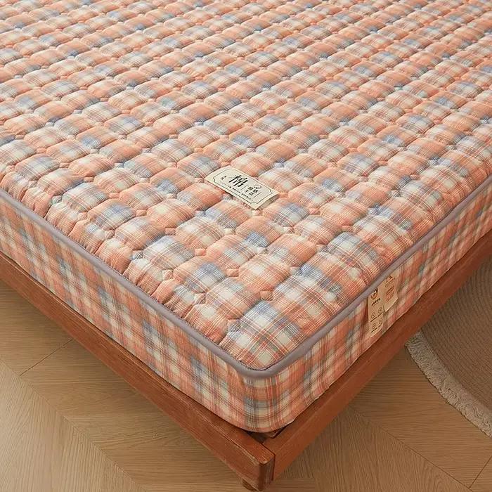 Housse de protection de matelas en coton délavé antibactérien de classe A - Douce