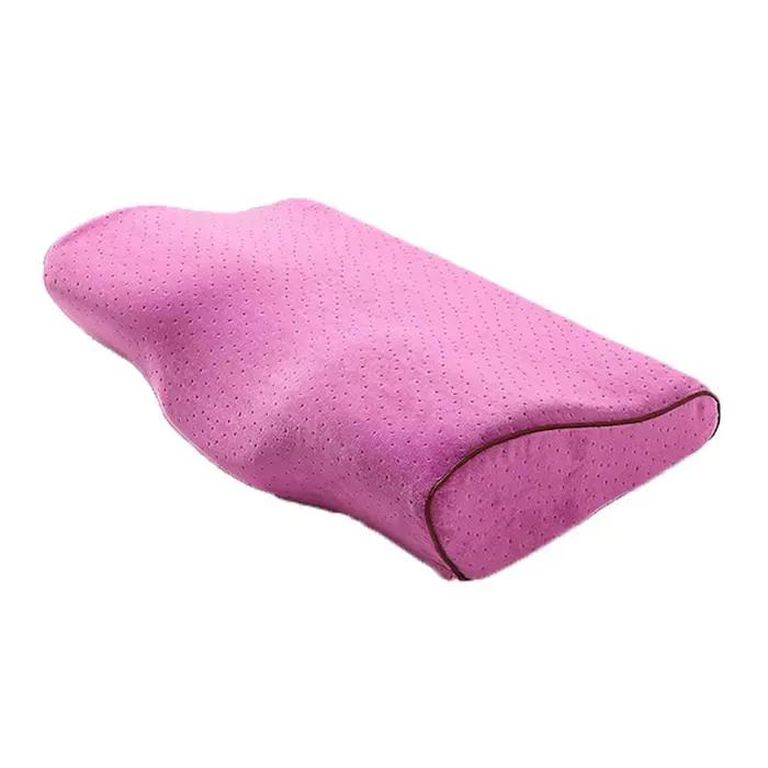 Taie d'oreiller à mémoire de couleur unie pour enfant et adulte, housse de coussin douce et lavable en forme de papillon