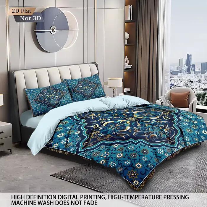 Ensemble de couette imprimé à motifs bohèmes rétro