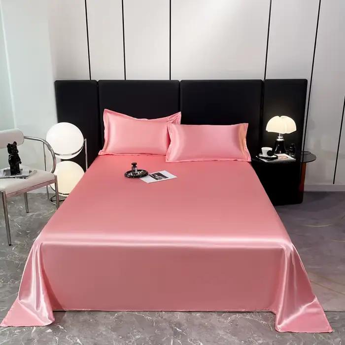 Lot de 3 ou 1 drap de lit en satin de luxe