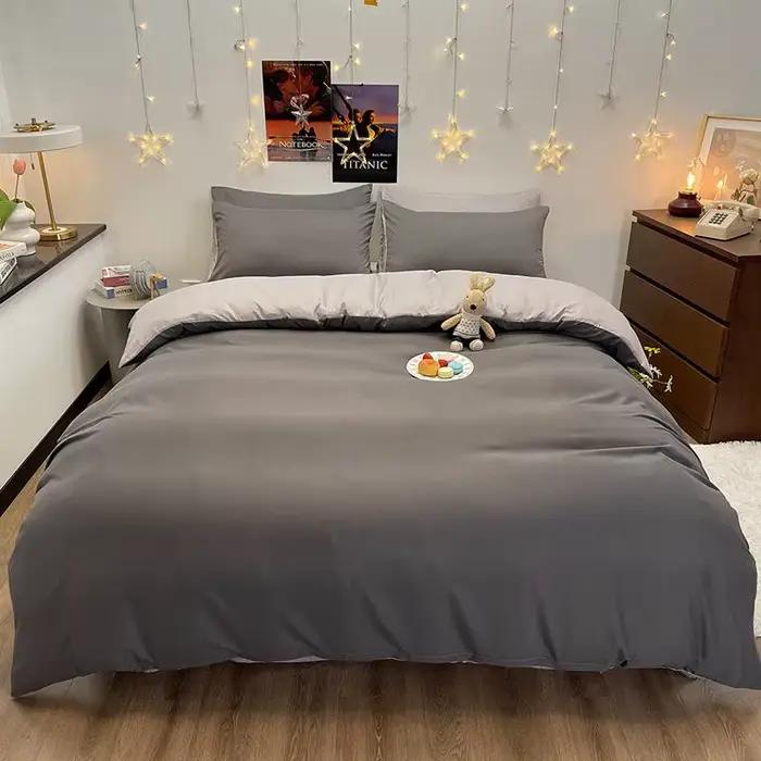 Bonenjoy 1 pc housse de couette couleur gris foncé