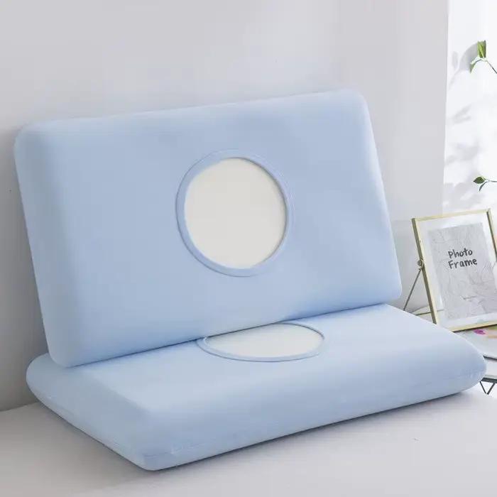 Lot de 2 taies d'oreiller d'été légères et fraîches, couleur unie, confortables, respirantes, élastiques, pour chambre à coucher