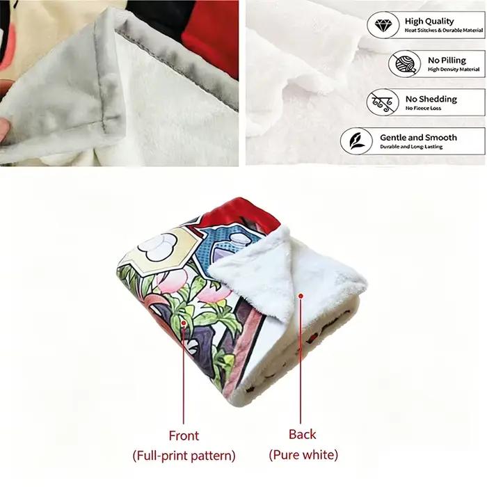 Couverture en flanelle personnalisée