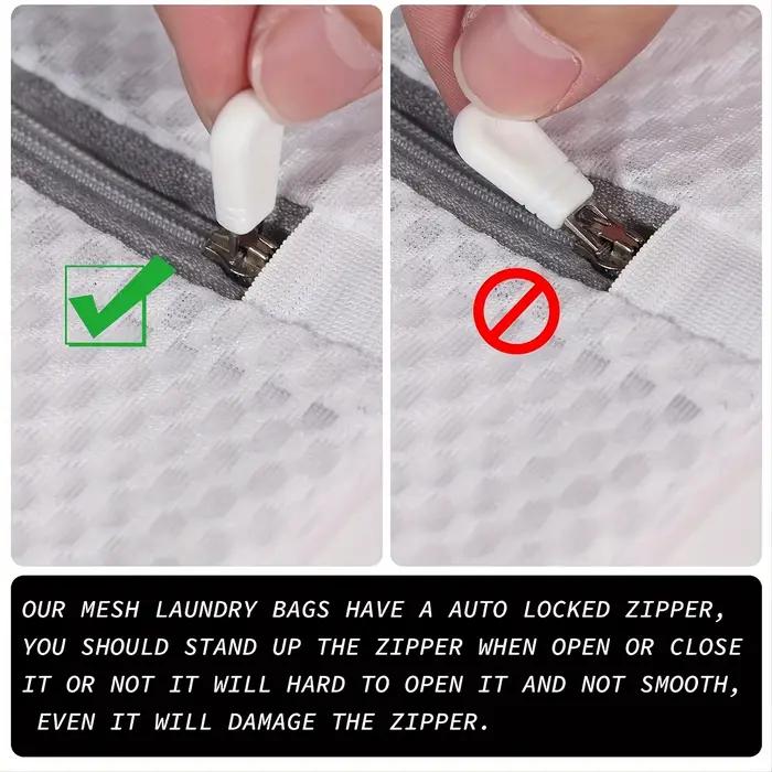 Sacs à linge durables en maille nid d'abeille pour articles délicats, 2 pièces, tissu en filet 125Gsm, sac de lavage délicat durable et réutilisable