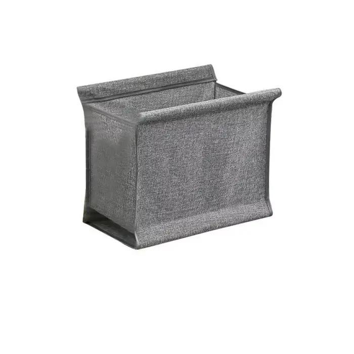 Panier à linge pliable en bambou avec double poignée