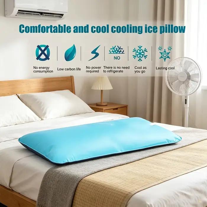 Lot de 1 ou 2 coussins rafraîchissants pour la transpiration nocturne, réduction de la chaleur et sommeil confortable, tapis rafraîchissant facile à utiliser, réutilisable et portable