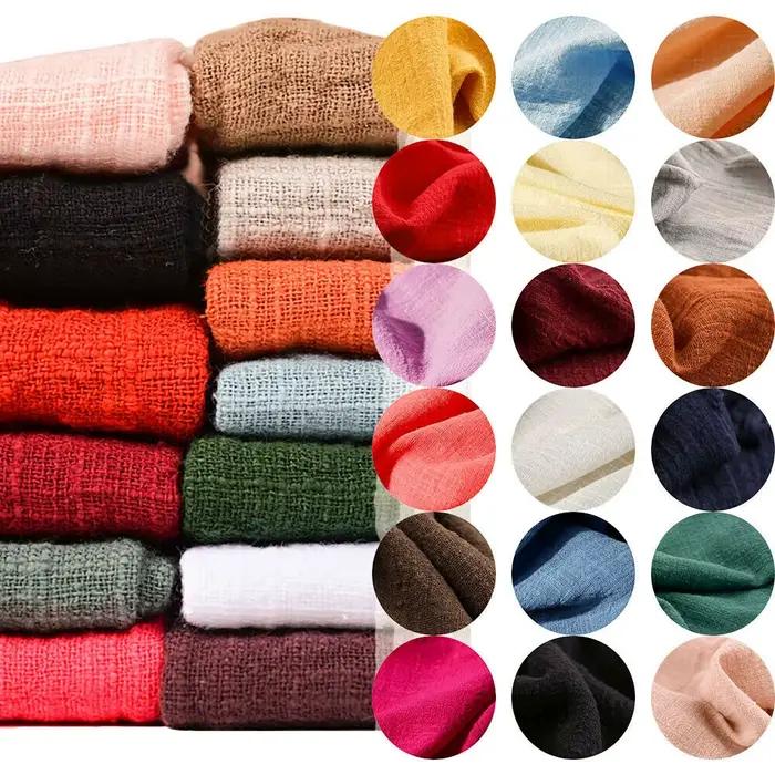 Tissu en lin et coton organique pur