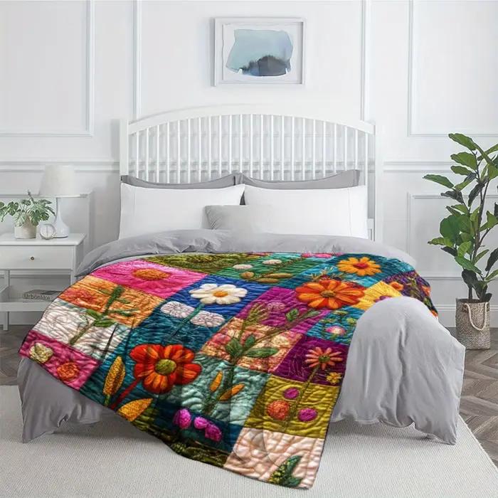 Couette florale colorée