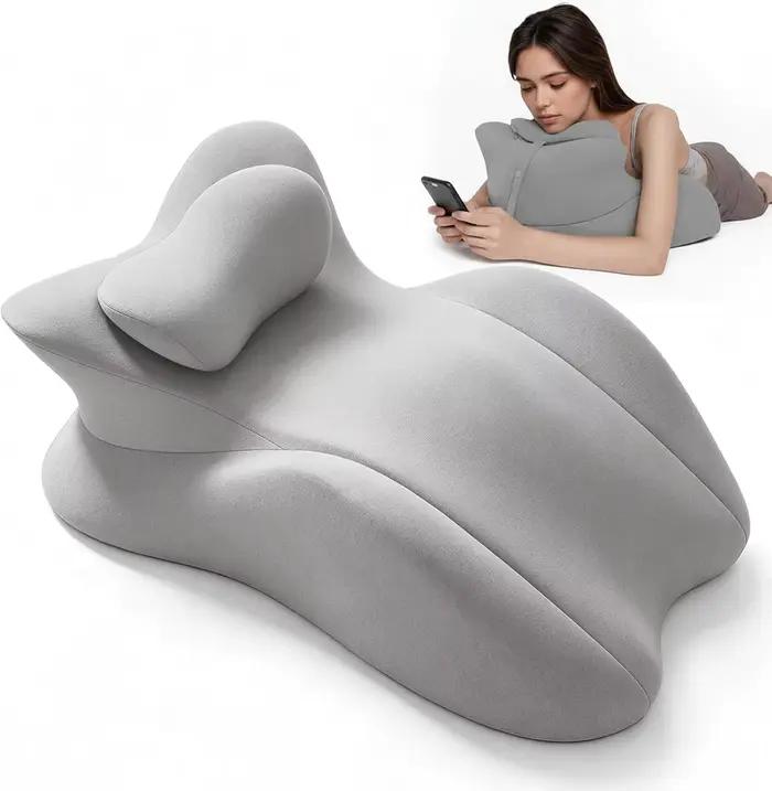 Coussin ergonomique en forme de cale pour le lit