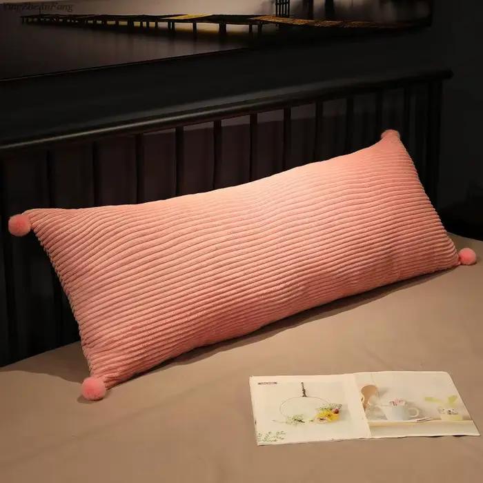 Taie d'oreiller longue en velours, 60/85/120/150cm, couleur unie, douce et confortable, Double amant, pour dormir