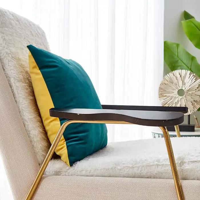 Juste de coussin en velours pour salon