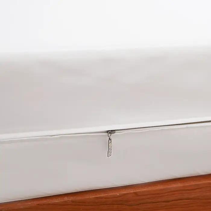 Protecteur de matelas imperméable avec fermeture éclair, housse de matelas douce, respirante et silencieuse, antibactérienne, anti-acariens, Queen/King