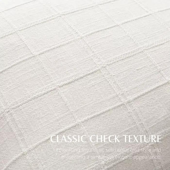 Housse de coussin carrée blanche