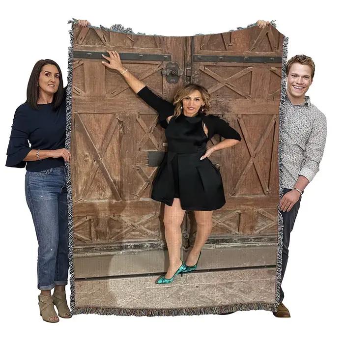 Couverture de jet tissée personnalisée
