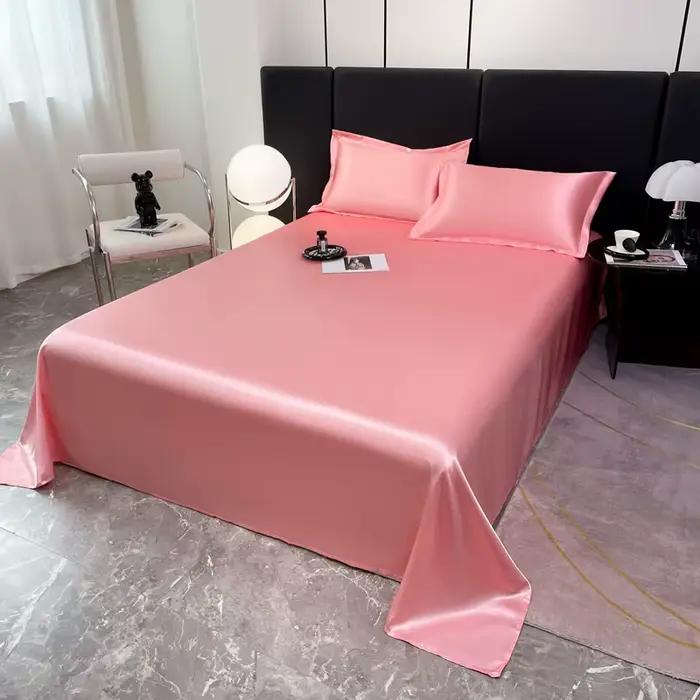 Lot de 3 ou 1 drap de lit en satin de luxe