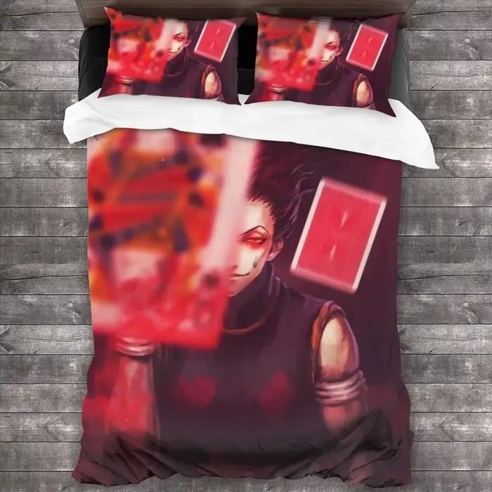 Ensemble de literie Anime Hunter X Hunter, 3 pièces, housse de couette, housse de couette, Manga japonais, Textile de maison, décor de chambre à coucher