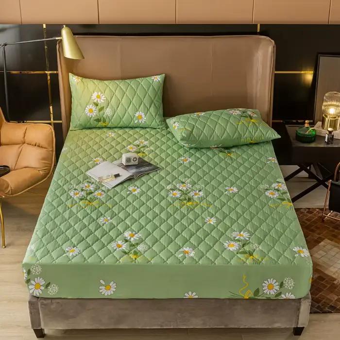 Protecteur de matelas imperméable, housse de matelas pleine taille, en tissu volumineux et très doux, anti-poussière, sans taie d'oreiller