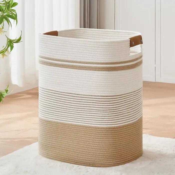 Panier à linge, panier à couvertures pour l'esthétique de la chambre