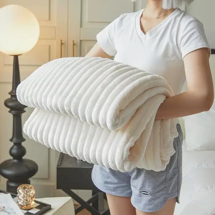 Couvertures de lit en polaire Ultra douce pour le repos du déjeuner