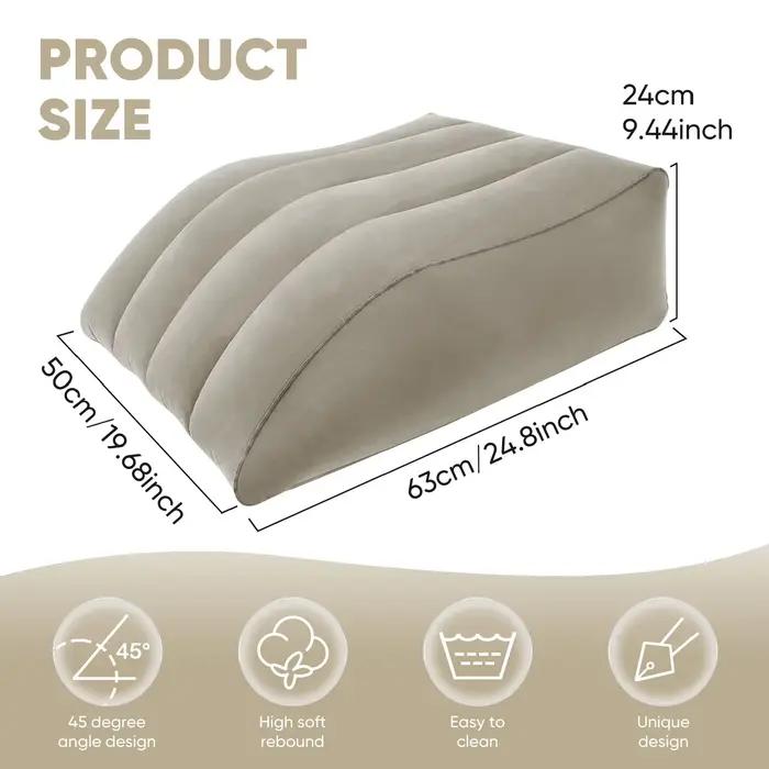 Coussin d'élévation des jambes, coussin gonflable pour repose-jambes - Coussin améliorant la circulation pour dormir et lire, coussin compensé idéal