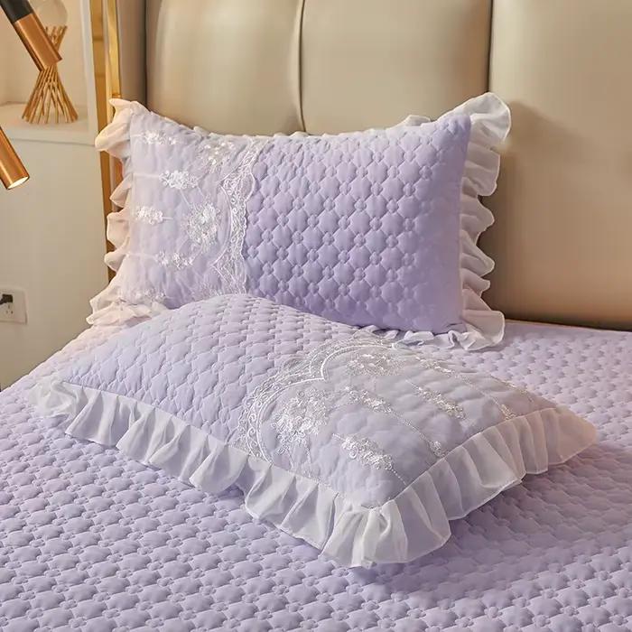 Taie d'oreiller en dentelle, 2 pièces, 48cm x 74cm, housse de taie d'oreiller de beauté pour chambre à coucher