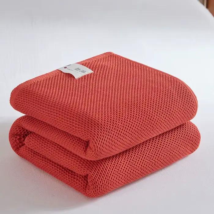 Couverture en coton à carreaux pour lit simple, couvre-lit gaufré, reine, roi, couvertures de canapé, drap de couverture de canapé, couette d'été