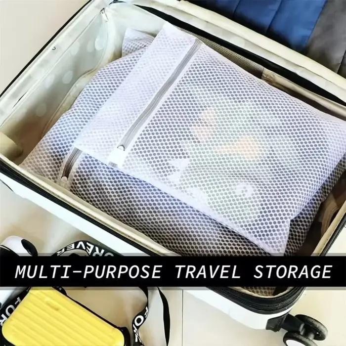 Sacs à linge en maille nid d'abeille pour produits délicats, tissu en filet, sac de lavage délicat Durable et réutilisable, sac d'organisation de voyage pour Lingerie