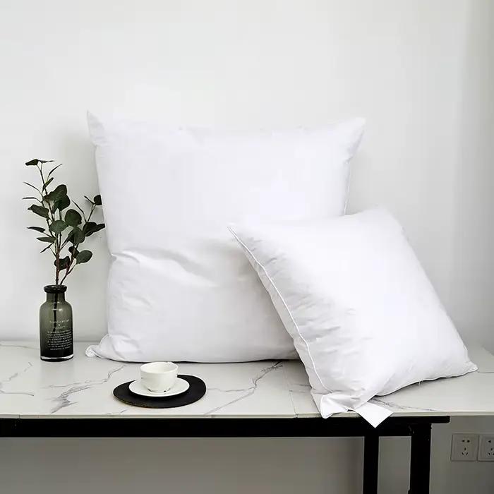 Oreillers de lit en duvet de plumes d'oie blanches pour dormir, plusieurs tailles, oreiller moelleux de qualité hôtelière 5 étoiles pour dormeurs sur le dos, le ventre ou sur le côté