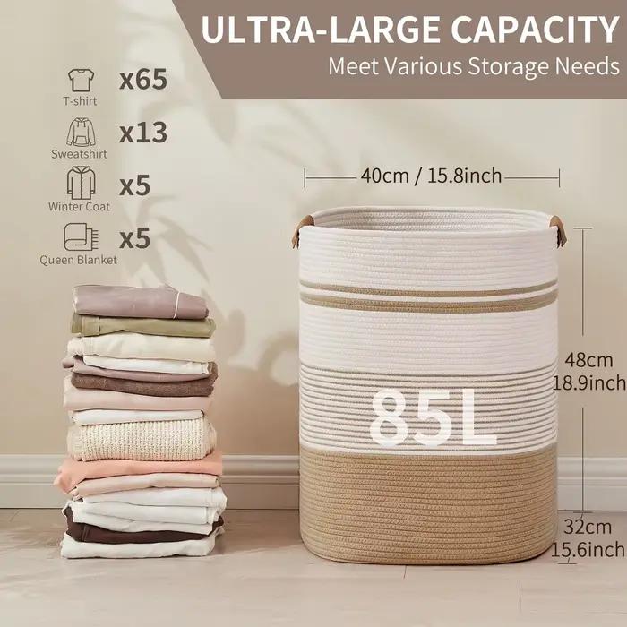 Panier à linge, panier à couvertures pour l'esthétique de la chambre