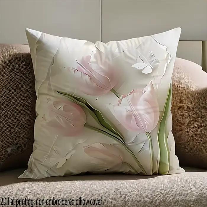 Lot de 2 housses de coussin plates 2D Tuliday Butterfly