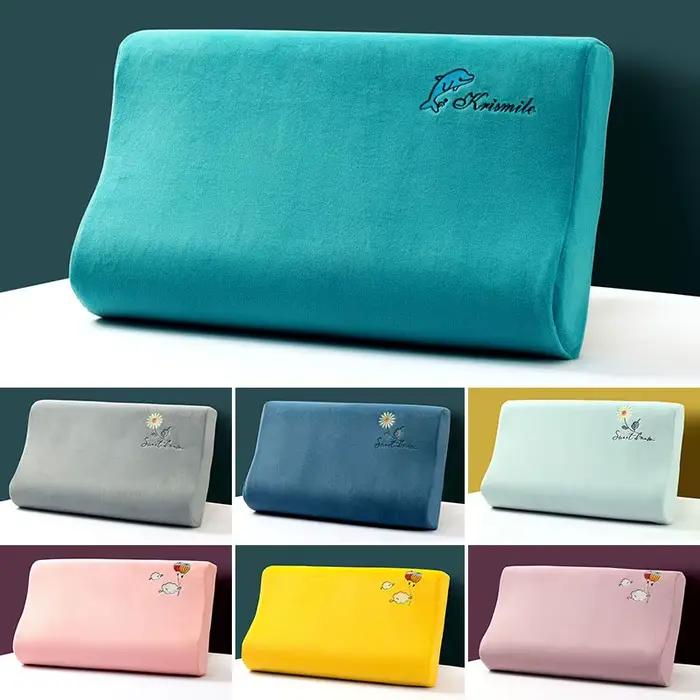 Taies d'oreiller en velours de forme ondulée, taie d'oreiller en Gel de silice, taie d'oreiller spéciale, douce et confortable, pour le cou, pour enfant et adulte