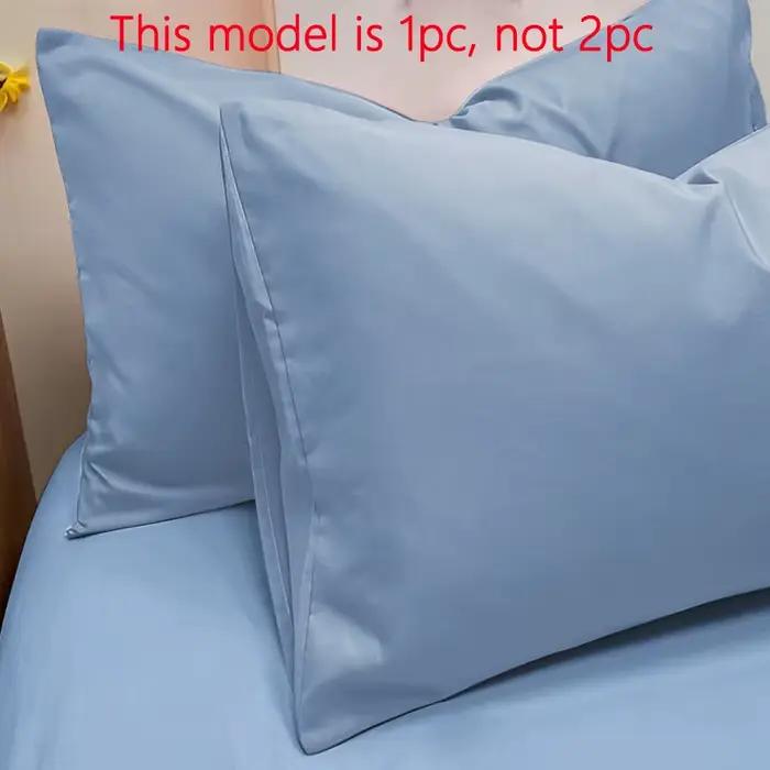 1 pièce de taie d'oreiller de couleur unie mate