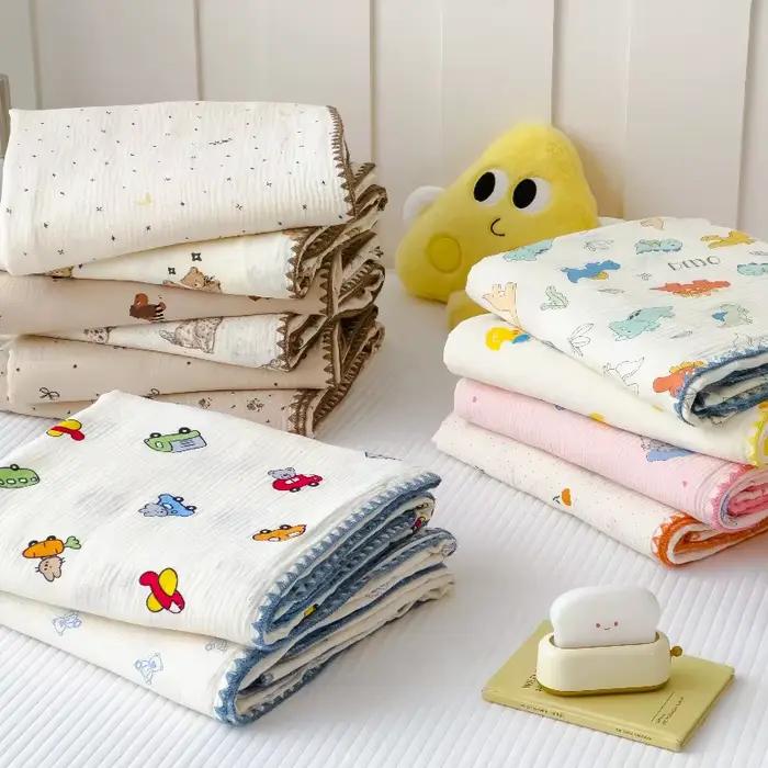 Couverture en mousseline double 100% coton pour l'été