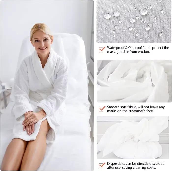 30 pièces drap de lit jetable en gros Salon de beauté voyage spécial respirant Non-tissé trou de tissu