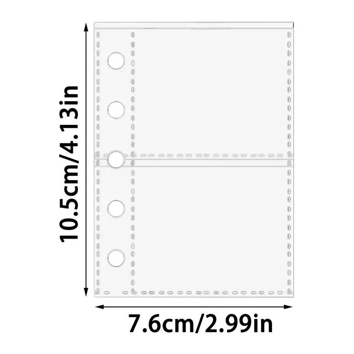 Protecteurs de pages transparents 10 pièces M5, inserts de reliure à 5 anneaux, pochettes de documents transparentes pour professionnels, voyageurs, artistes, enseignants