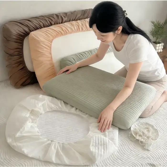 Housse de coussin matelassée en coton élastique 360 °