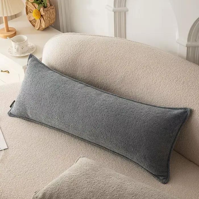 Housse de coussin rectangulaire 30x50/30X70/30X90CM, housse de coussin lombaire simple et douce, taie d'oreiller décorative pour la maison