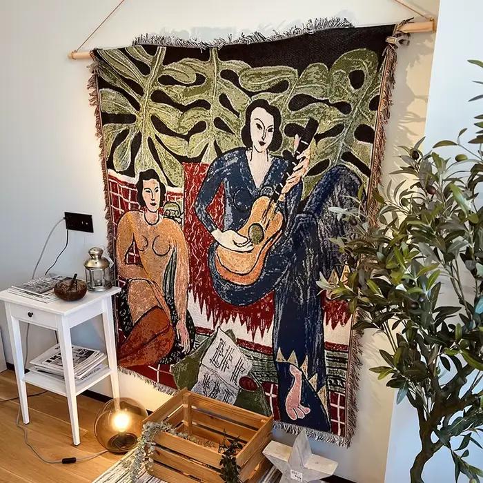 Couvertures décontractées décoration de lit femme Henri Matisse tapis canapé