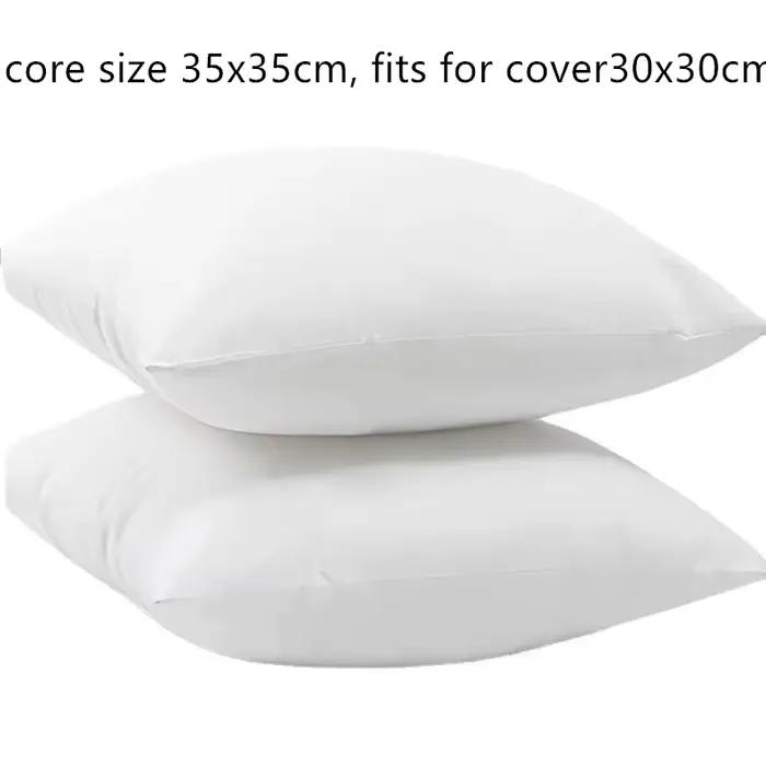 Coussin carré blanc doux 35x35cm