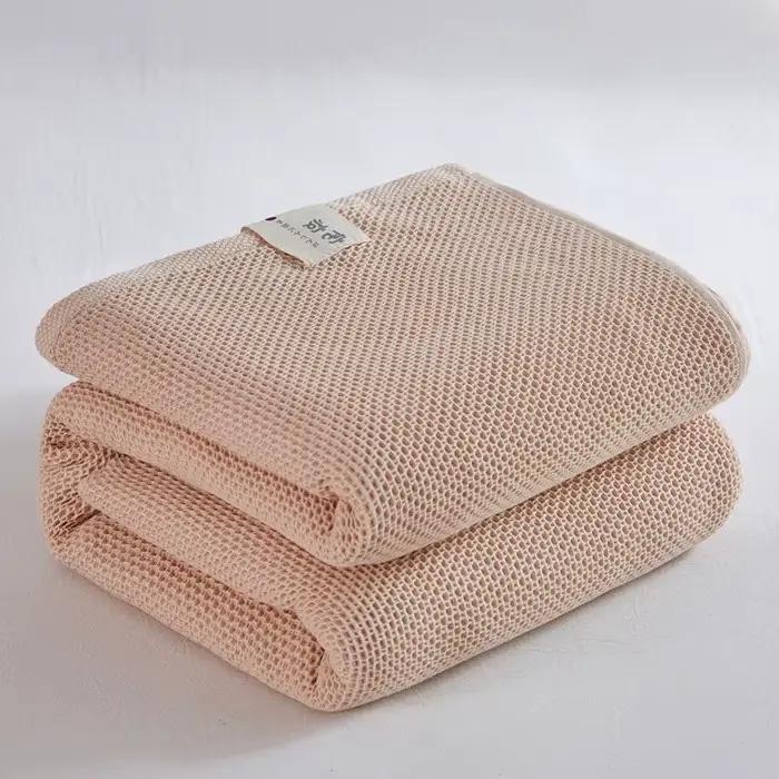 Couverture en coton à carreaux pour lit simple, couvre-lit gaufré, reine, roi, couvertures de canapé, drap de couverture de canapé, couette d'été