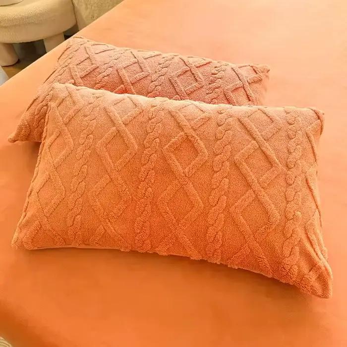 1 ou 2 pièces Housse de coussin rectangulaire en velours taffetas 48x74cm