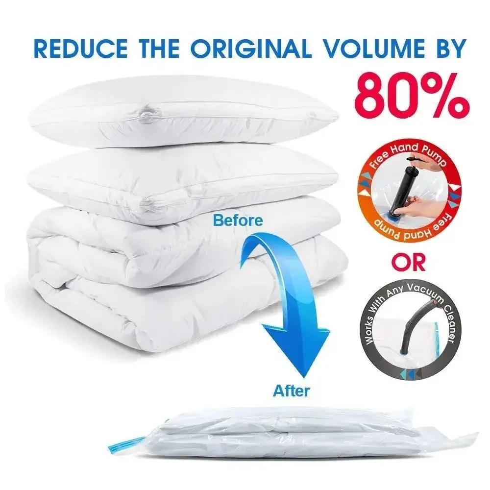 Lot de 3/5/10 Sacs de Rangement sous Vide pour Vêtements et Literie Sacs de Compression Économiseurs