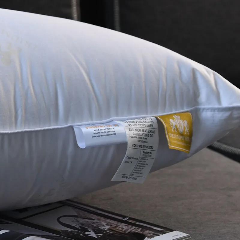 Oreiller de couchage en duvet d'oie pur, oreiller de lit doux pour dormir avec une enveloppe en coton 100%, lot de 1 taille standard