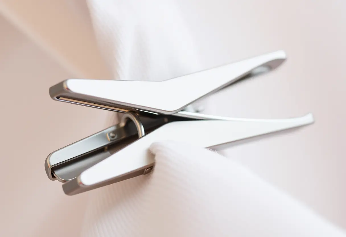 Pinces métalliques sans marque pour maintenir la housse de couette en place